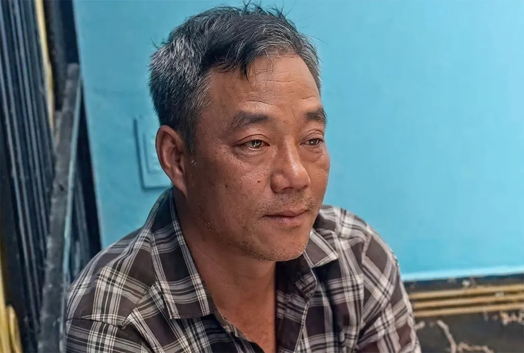 Lê Văn Gỡi tại cơ quan điều tra. Ảnh: Công an Cần Thơ